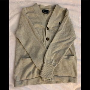 Boy Light Grey Ralph Lauren Cardigan